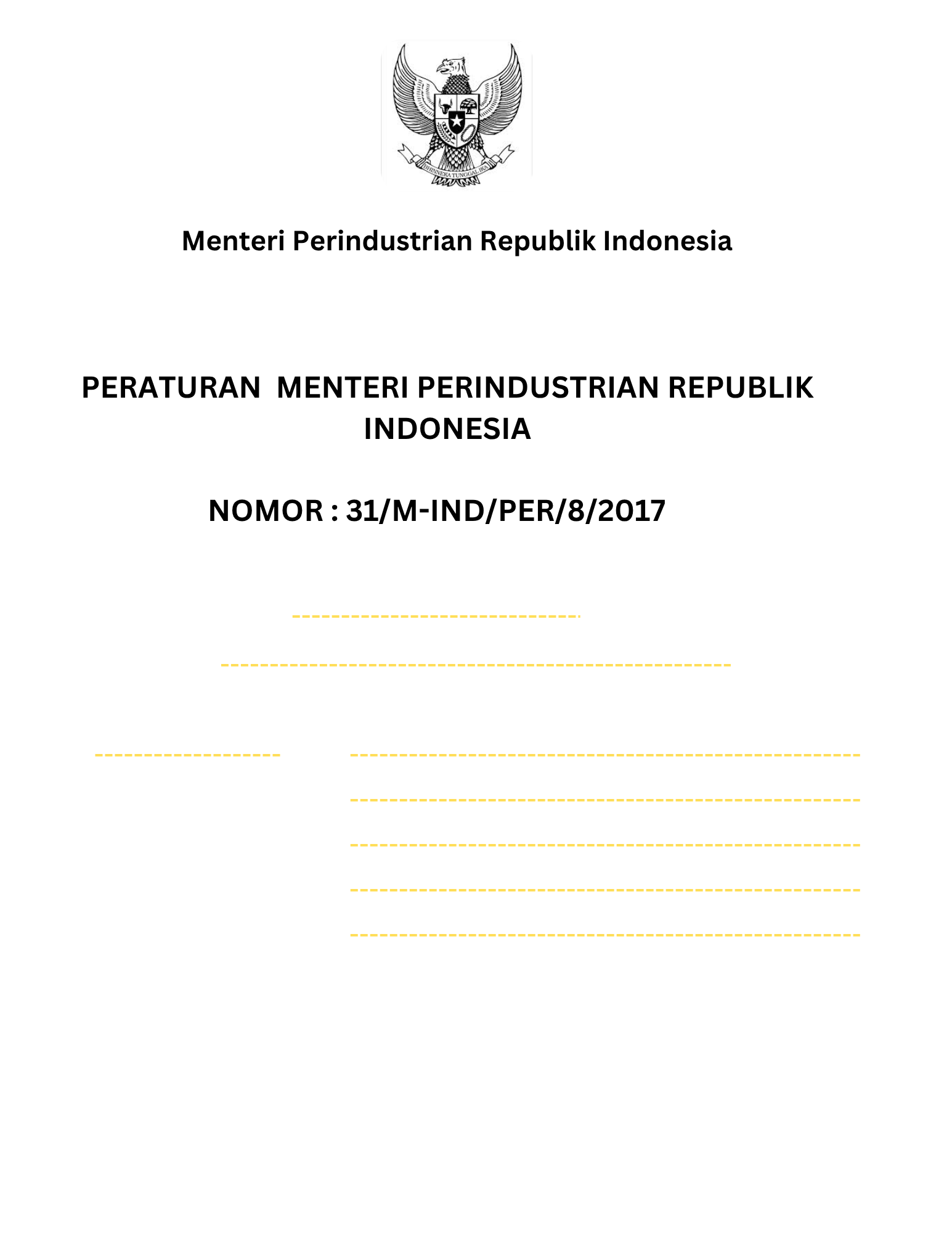Permenperin Nomor 31 Tahun 2017