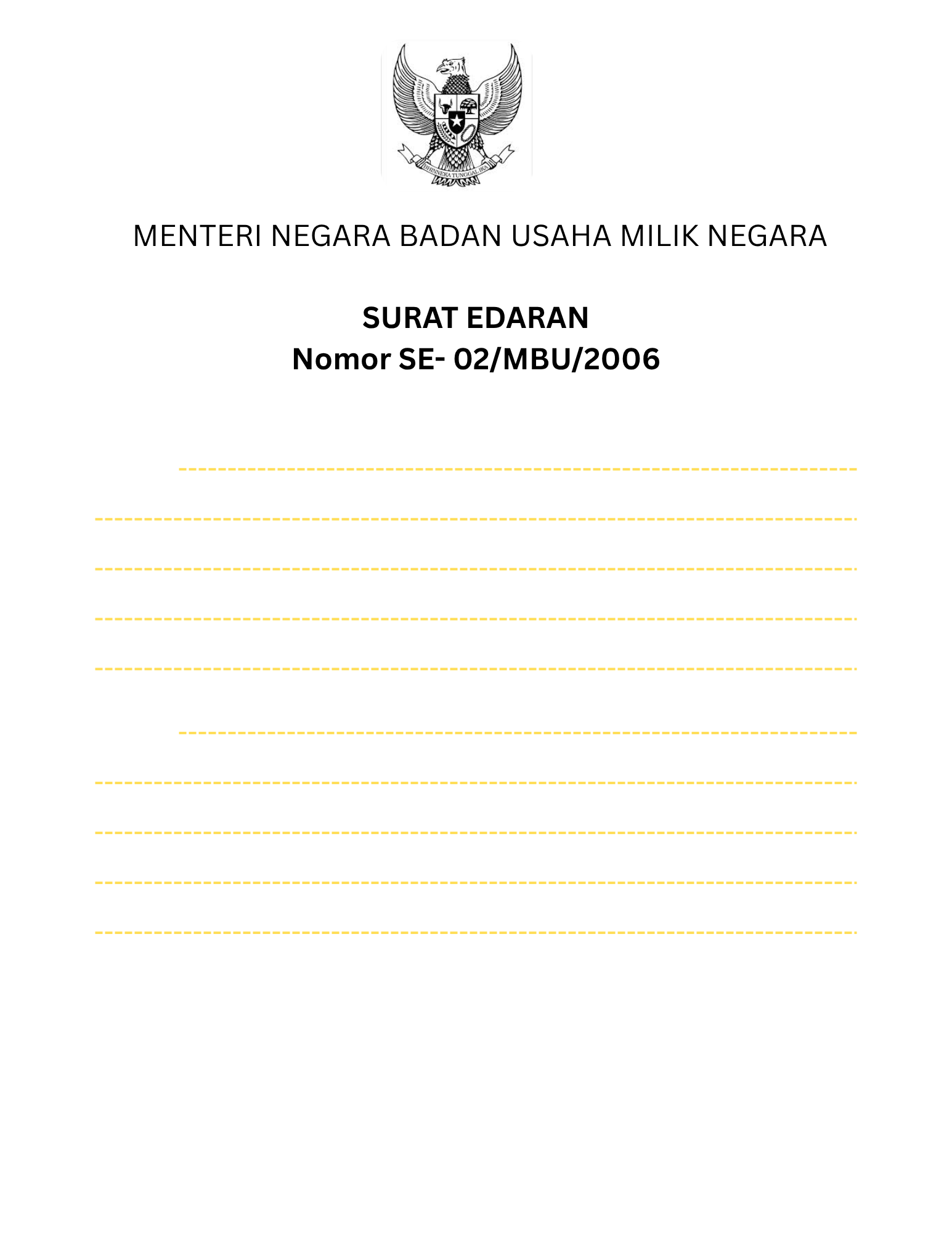 SE Menteri BUMN Nomor SE-02_MBU_2006