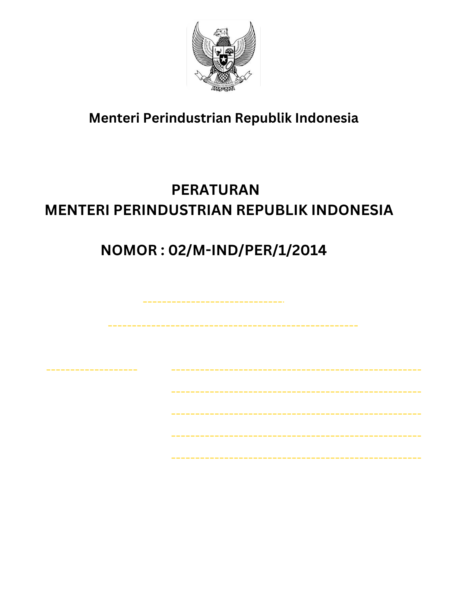 Permenperin Nomor 02 Tahun 2014
