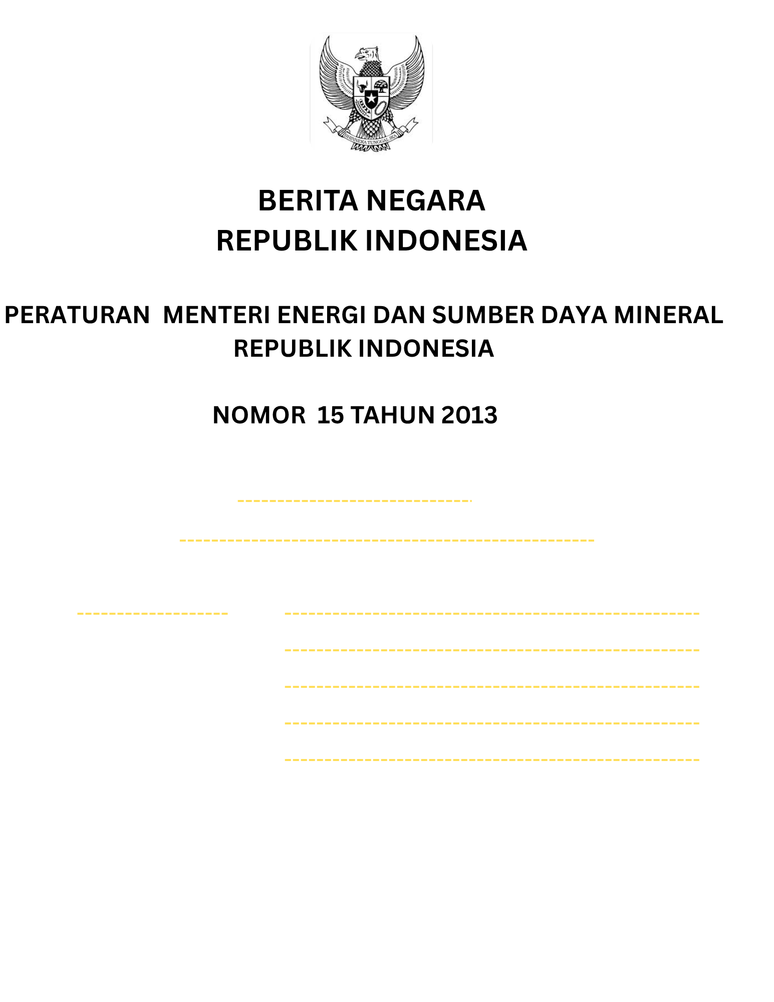 Permen ESDM Nomor 15 Tahun 2013